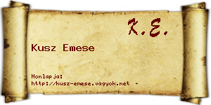 Kusz Emese névjegykártya